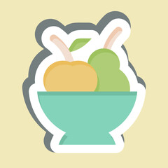 Sticker Fruits. related to Fruits And Vegetables symbol. editable