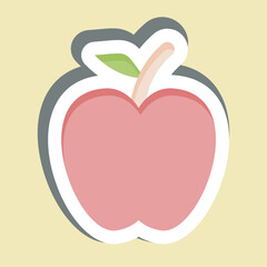 Sticker Apple. related to Fruits And Vegetables symbol. editable
