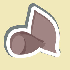 Sticker Sweet Potato. related to Fruits And Vegetables symbol. editable