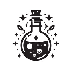 potion flask silhouette vector illustration