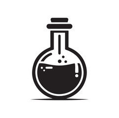 potion flask silhouette vector illustration