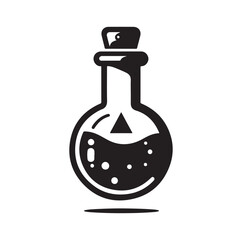 potion flask silhouette vector illustration