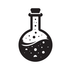potion flask silhouette vector illustration