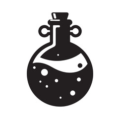 potion flask silhouette vector illustration
