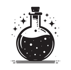 potion flask silhouette vector illustration
