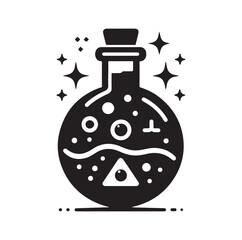 potion flask silhouette vector illustration