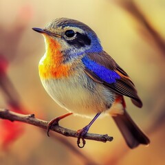 Obraz premium Adorable bird amidst vibrant surroundings