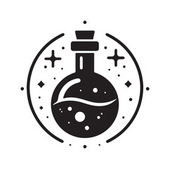 potion flask silhouette vector illustration