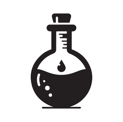 potion flask silhouette vector illustration