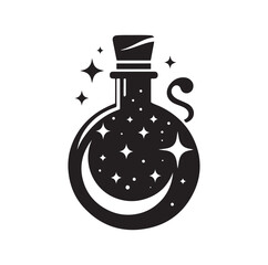 potion flask silhouette vector illustration