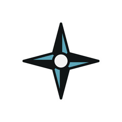 This compass icon features a modern and sleek design, making it ideal for navigation, travel, or exploration projects