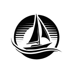 silhouette of a boat