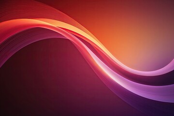 Obraz premium Abstract Gradient Background of Red, Orange, and Purple Waves with Blurred Dark Texture and Copy Space