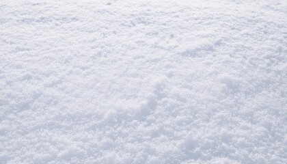 Fresh untouched snow texture with soft, sparkling white powder crystals glistening in sunlight, smooth winter background for seasonal designs, weather concepts, Christmas themes, and serene visuals