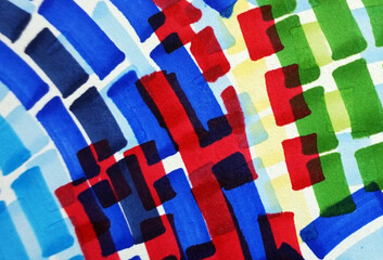 art drawing abstract copic marker modern geometric shapes	