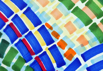 art drawing abstract copic marker modern geometric shapes	