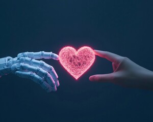 Embracing Digital Love A Futuristic Connection for National Call a Friend Day, Valentines Day, and Cyber Monday