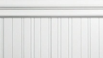 Obraz premium Elegant White Paneling with Vertical Stripes in a Modern Interior Space, Showcasing Timeless Design and Versatile Decor Options for Homes and Offices