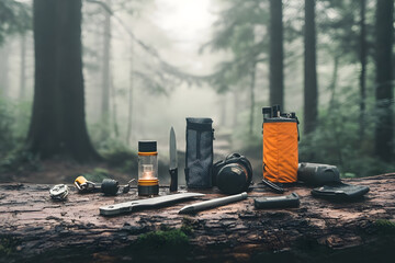 Foggy Forest Camping Survival Kit