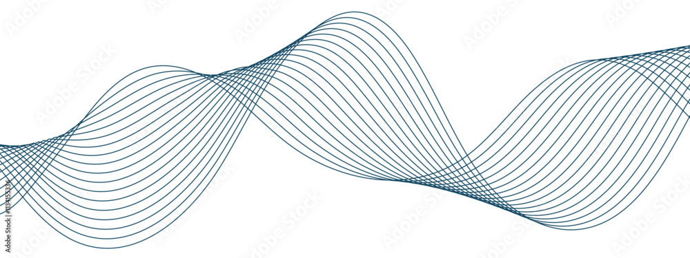 Leinwandbilder Abstract colorful modern stream wave and curve lines. Frequency sound wave lines and technology curve lines. Digital concept banner, flyer, cover, brochure, technology, science, data. 
