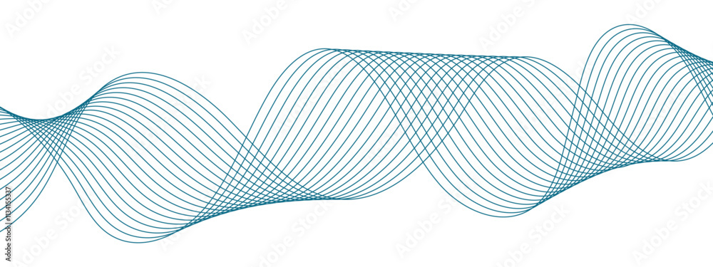 Aufkleber Abstract colorful modern stream wave and curve lines. Frequency sound wave lines and technology curve lines. Digital concept banner, flyer, cover, brochure, technology, science, data. 