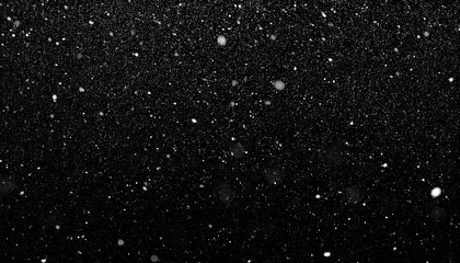 Obraz premium Mesmerizing Close-Up of a Snowstorm at Night, High-Definition Capture of Falling Snowflakes in Darkness for Winter Weather Concepts, Holiday Backgrounds, Nature Art, and Atmospheric Designs