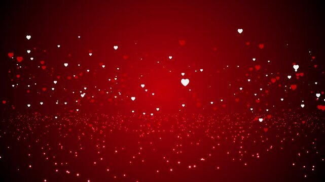 Red hart happy valentine day background