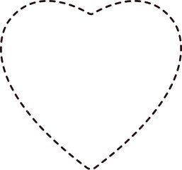 Naklejka premium Heart shape dotted icon vector. frame design. For celebrating Valentine's Day, wedding or birthday. Transparent background.