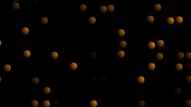 Hexagon boken motion background with black background.