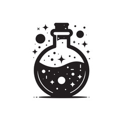 potion flask silhouette vector illustration