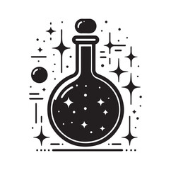 potion flask silhouette vector illustration