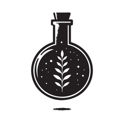 potion flask silhouette vector illustration