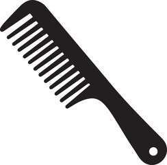 comb isolated on white background, hair icon set silhouette vector style