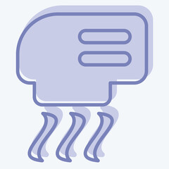 Icon Hand Dryer. related to Air symbol. two tone style. simple design editable