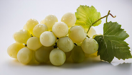 bunch of grapes on white