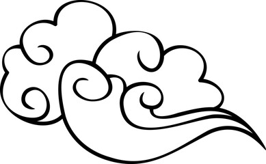 Chinese Cloud Vector Element