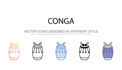 Conga icon design with white background stock illustration