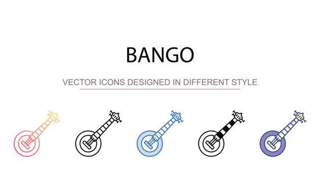 Bango icon design with white background stock illustration