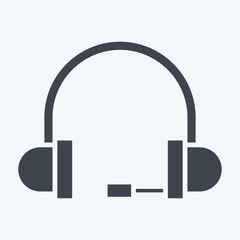 Icon Online Consulting. related to Dropshipping symbol. glyph style. design editable