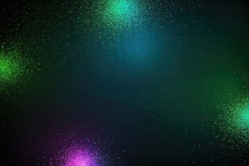 Obraz premium Vibrant Color Gradient Texture with Shimmering Green and Blue Lights on Abstract Black Background
