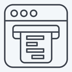 Icon Digital Receipt. related to Dropshipping symbol. line style. design editable