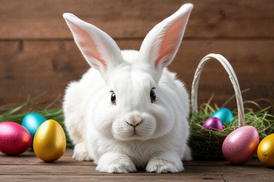 Charming Easter Bunny with Sparkling Eyes