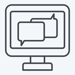 Icon Online Chat. related to Dropshipping symbol. line style. design editable