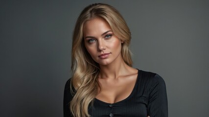 Naklejka premium portrait of beautiful blonde woman