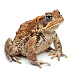 Naklejka premium Studio shot of an eastern american toad - anaxyrus americanus - isolated on white