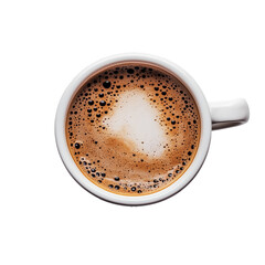 Black coffee cup isolated on white background