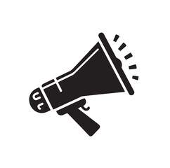 Megaphone silhouette vector illustration