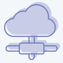 Icon Cloud Connection. related to Dropshipping symbol. two tone style. design editable