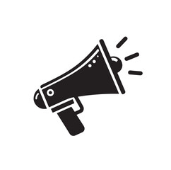 Megaphone silhouette vector illustration