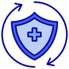Obraz premium Prevention Blue Color Icon
